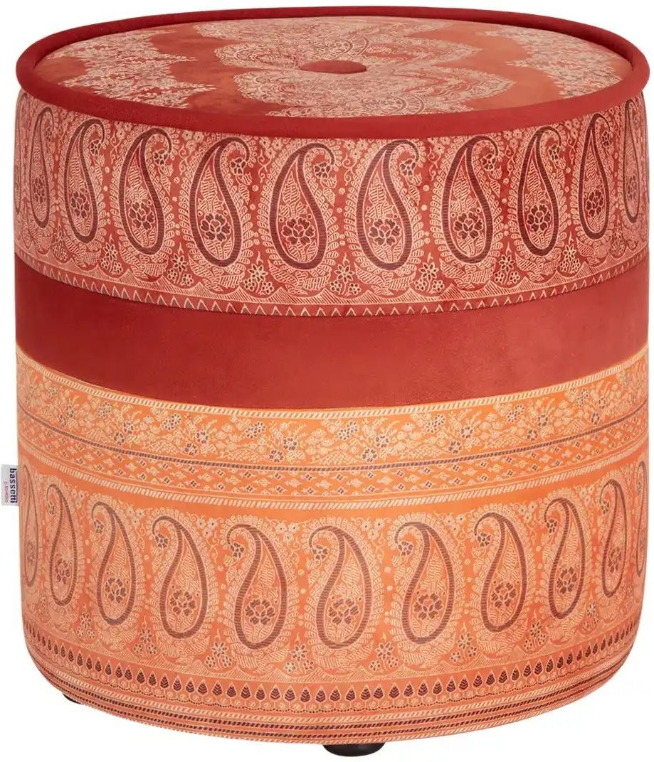 bassetti by SCHRÖNO Pouf Tinetto ¦ orange ¦ Maße (cm): H: 44 Ø: 43 Polstermöbel > Hocker > Sitzpouf - Höffner