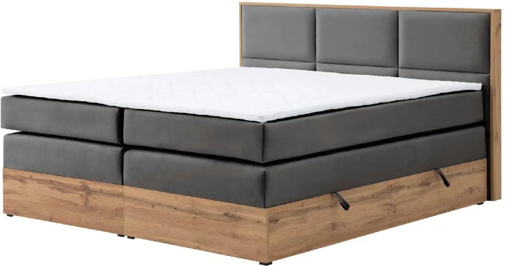 Boxspringbett mit Bettkasten Vancouver ¦ grau ¦ Maße (cm): B: 160 H: 115 Betten > Boxspringbetten - Höffner
