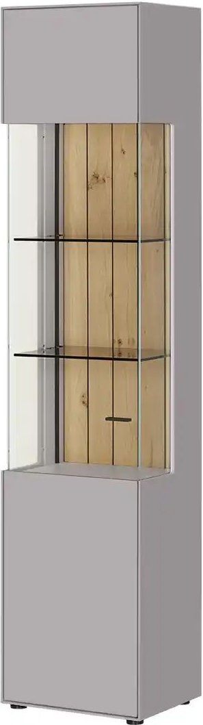 Jette Home Vitrine Como ¦ grau ¦ Maße (cm): B: 47 H: 206 T: 38.0 Schränke > Vitrinen - Höffner