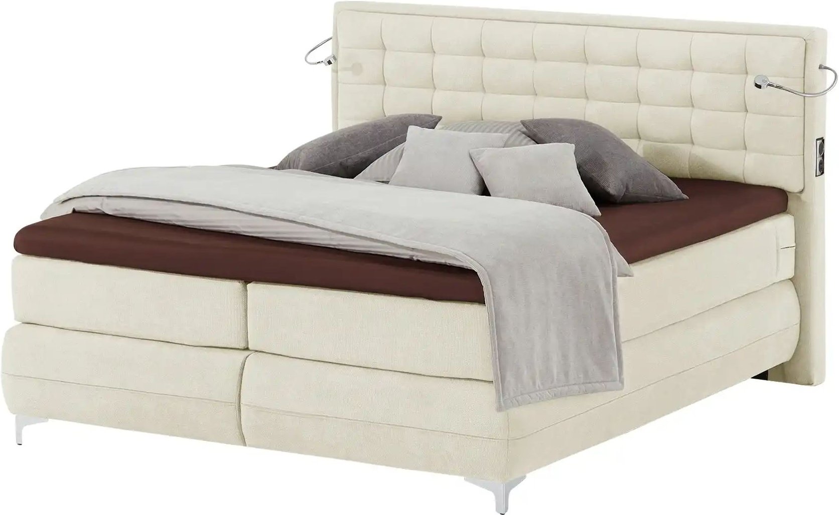 Musterring Boxspringbett Premiumversion Dubai ¦ creme ¦ Maße (cm): B: 217 H: 124 Betten > Boxspringbetten - Höffner
