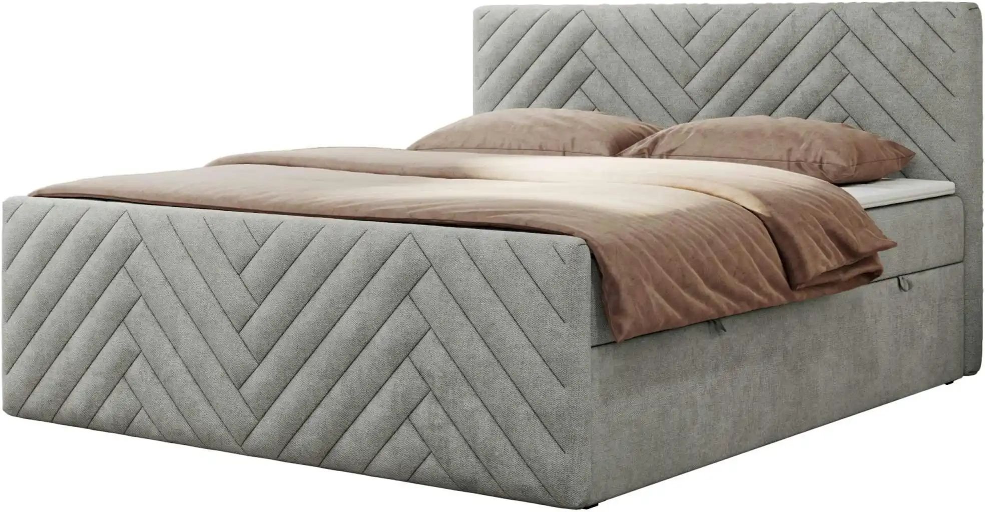 Boxbett mit Bettkasten Paris Duo ¦ grau ¦ Maße (cm): B: 121 H: 110 Betten > Komfortbetten - Höffner