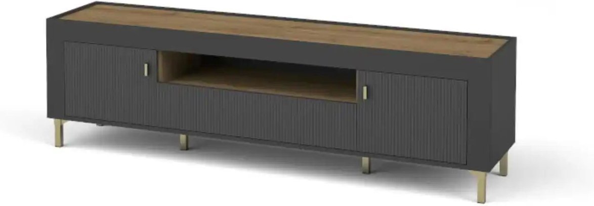 Thumbnail - Lowboard Mossa ¦ schwarz ¦ Maße (cm): B: 177 H: 52 Kommoden & Sideboards > Lowboards - Höffner