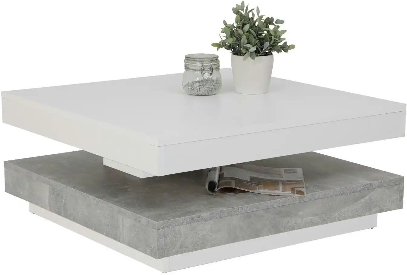 Thumbnail - Couchtisch drehbar Montecristo ¦ weiß ¦ Maße (cm): B: 67 H: 35 T: 67.0 Tische > Couchtische > Couchtische rechteckig - ...