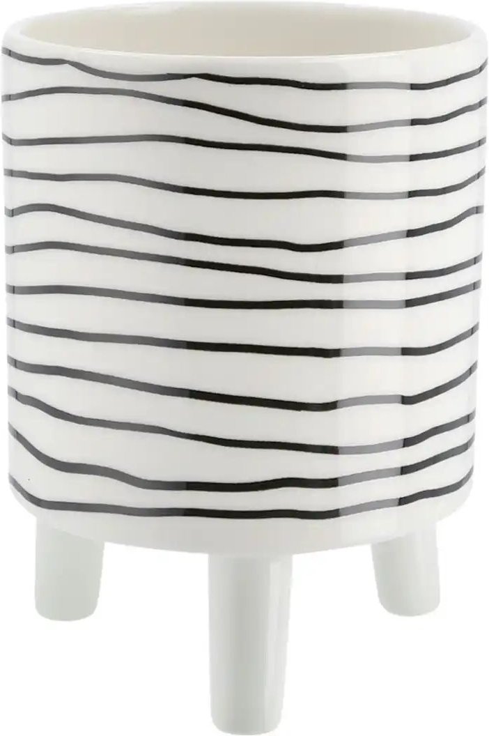 Übertopf ¦ weiß ¦ Dolomite ¦ Maße (cm): H: 15,5 Ø: 12 Accessoires > Dekoartikel - Höffner