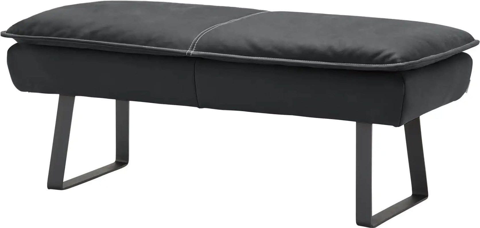 KOINOR Hockerbank Leder Alino ¦ grau ¦ Maße (cm): B: 170 H: 51 T: 56.0 Bänke > Einzelbänke - Höffner