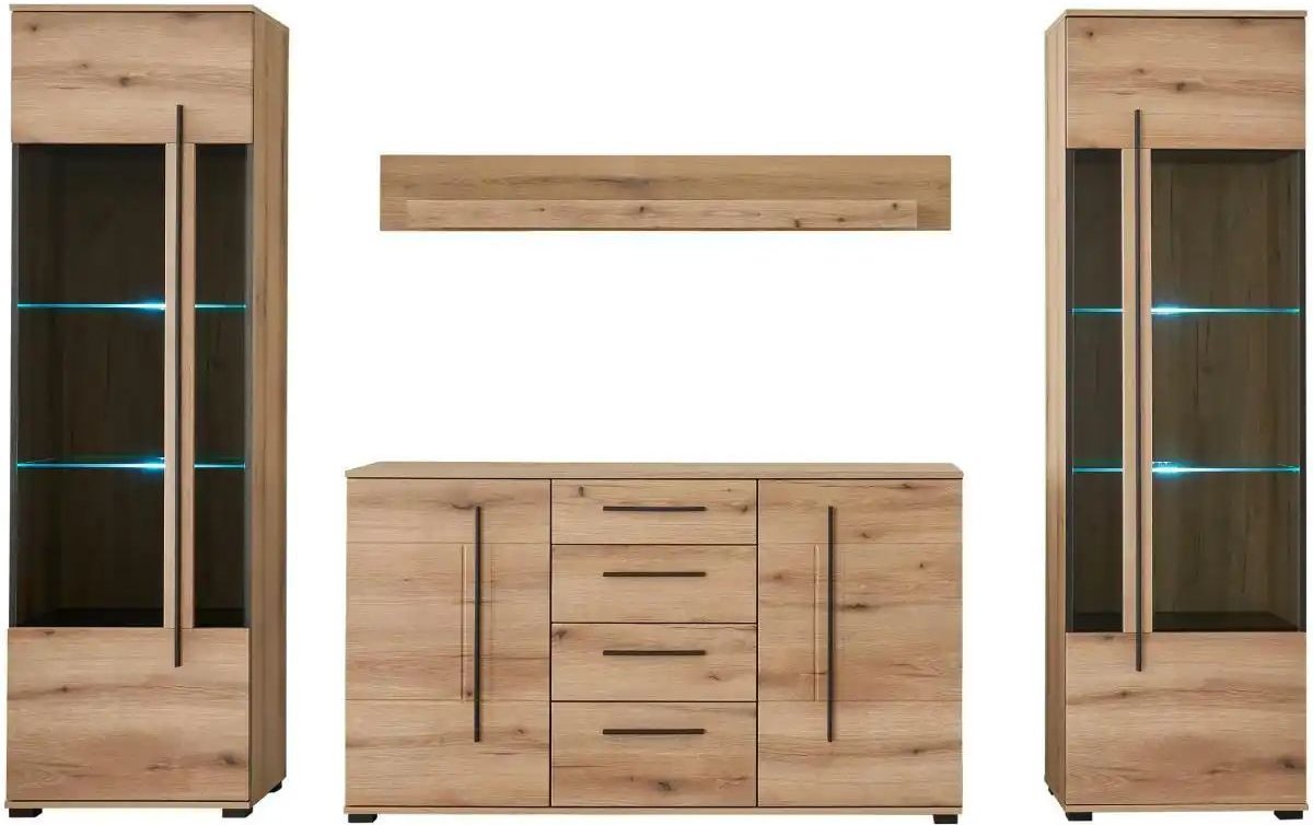 Wohnwand Caprioli ¦ braun ¦ Maße (cm): B: 290 H: 270 T: 42.0 Kommoden & Sideboards > Wohnwände - Höffner