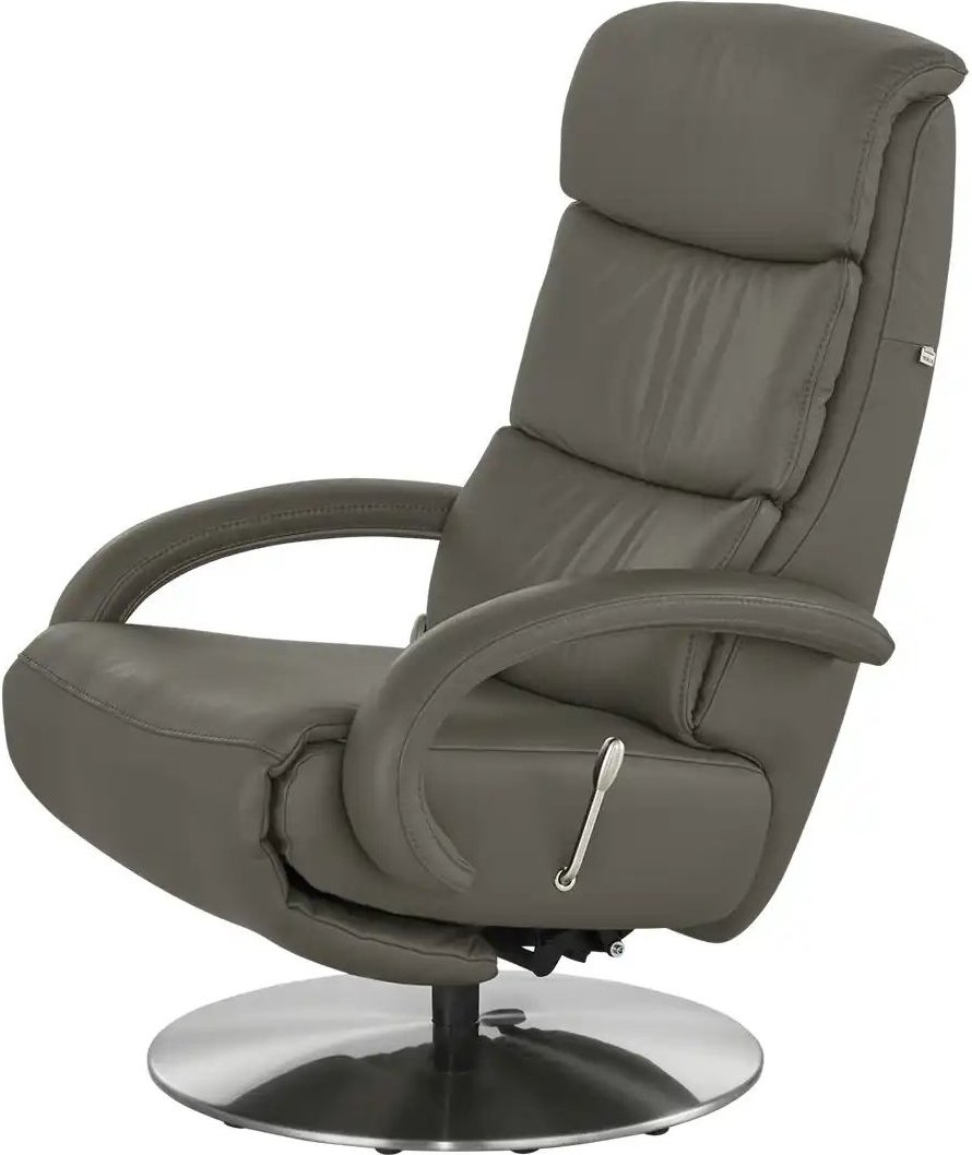 Hukla Leder-Relaxsessel Florian ¦ grau ¦ Maße (cm): B: 73 H: 109 T: 91.0 Polstermöbel > Sessel > Relaxsessel - Höffner