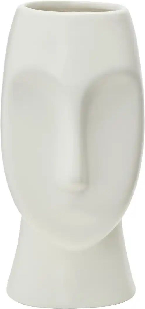 HOME STORY Vase Face ¦ weiß ¦ Porzellan ¦ Maße (cm): H: 15,8 Ø: 9.6 Accessoires > Vasen - Höffner
