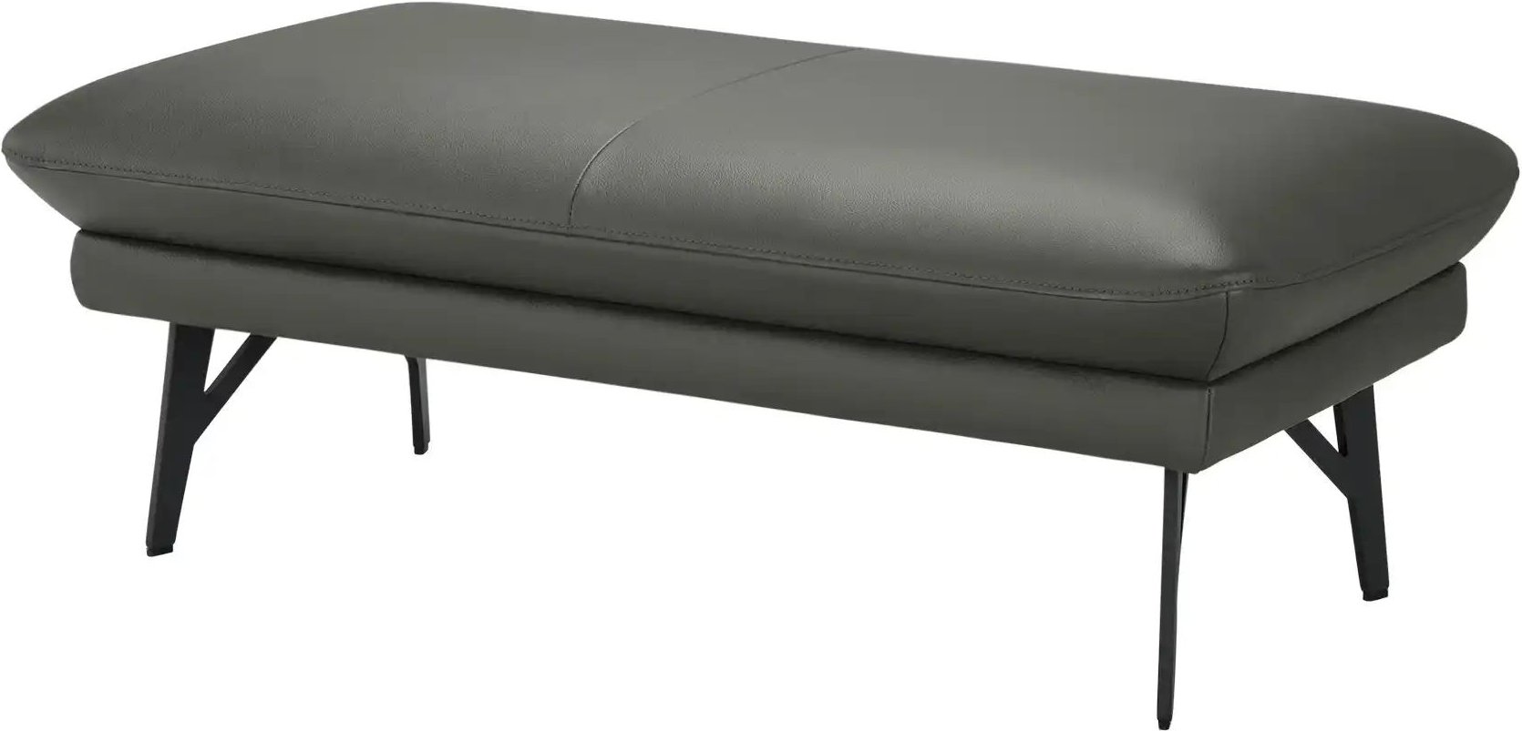 himolla Lederhocker 1928 ¦ grau ¦ Maße (cm): B: 121 H: 45 T: 65.0 Polstermöbel > Hocker - Höffner