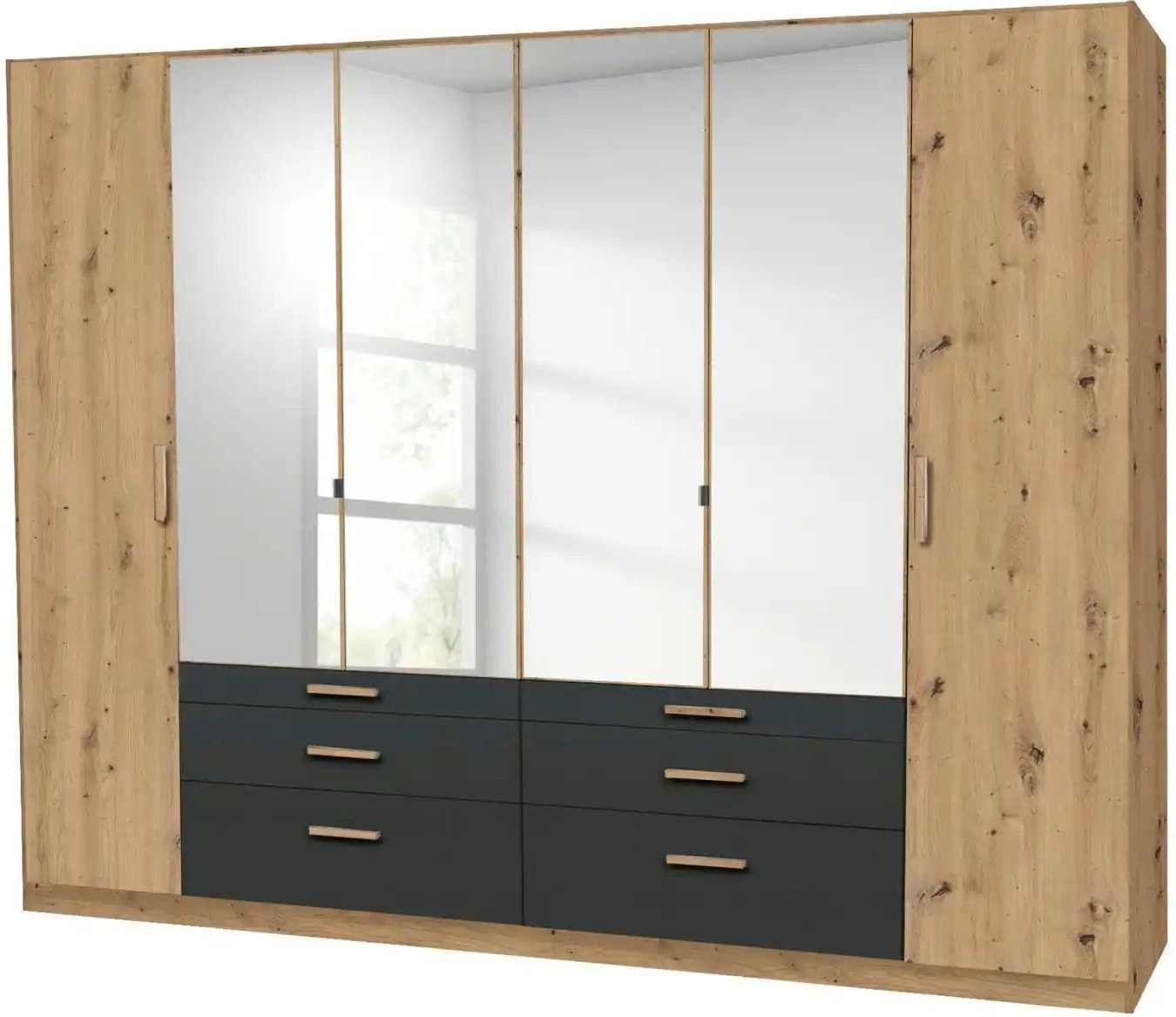 Drehtürenschrank Moffat ¦ holzfarben ¦ Maße (cm): B: 271 H: 210 Schränke > Kleiderschränke > Drehtürenschränke - Höffne...