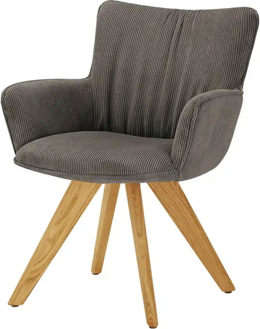 Wohnwert Armlehnstuhl Stella ¦ grau ¦ Maße (cm): B: 61 H: 87 T: 62.0 Stühle > Esszimmerstühle > Esszimmerstühle mit Arm...