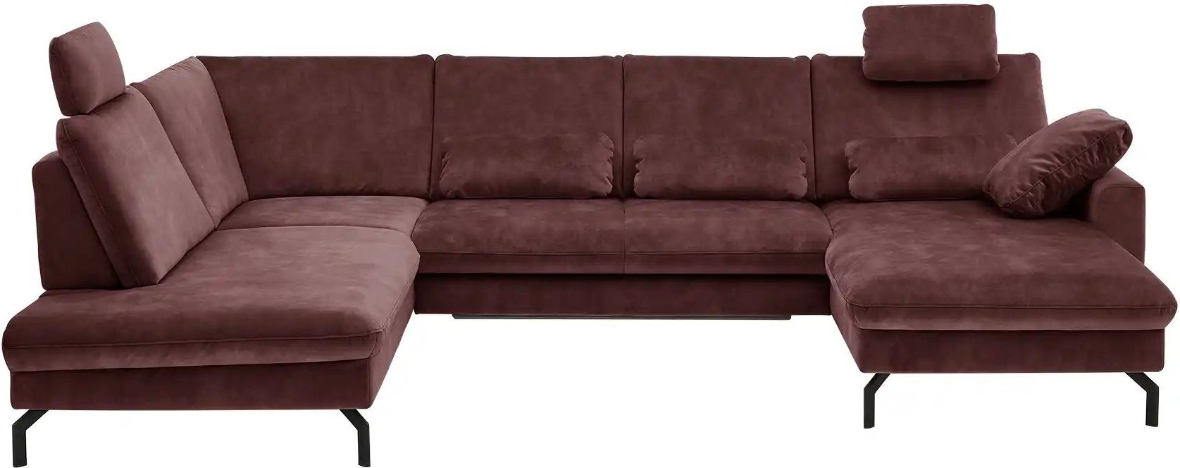 meinSofa Wohnlandschaft aus Mikrofaser Grace ¦ rot ¦ Maße (cm): B: 332 H: 89 T: 220.0 Polstermöbel > Sofas > Wohnlandsch...