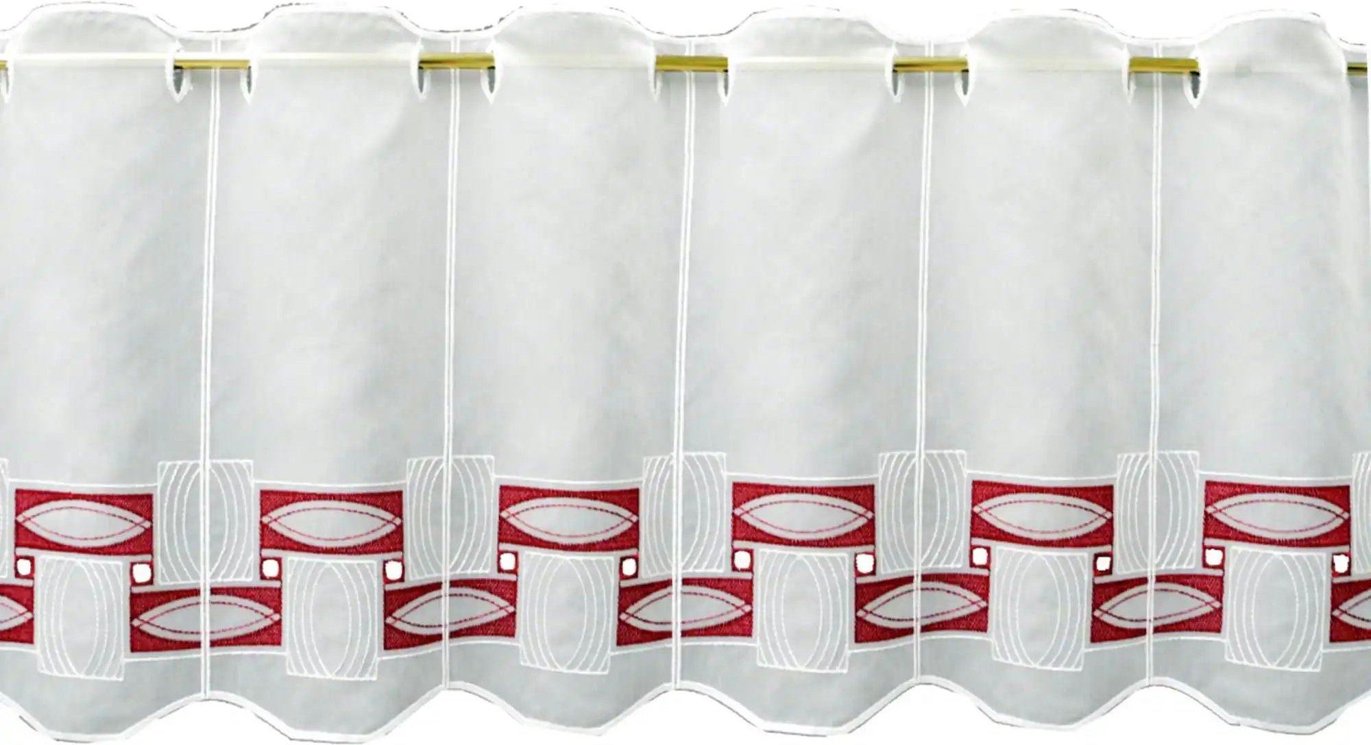 FLORENTINA Scheibengardine ¦ rot ¦ Synthetik ¦ Maße (cm): B: 144 H: 65 Gardinen & Rollos > Gardinen & Vorhänge > Schie...