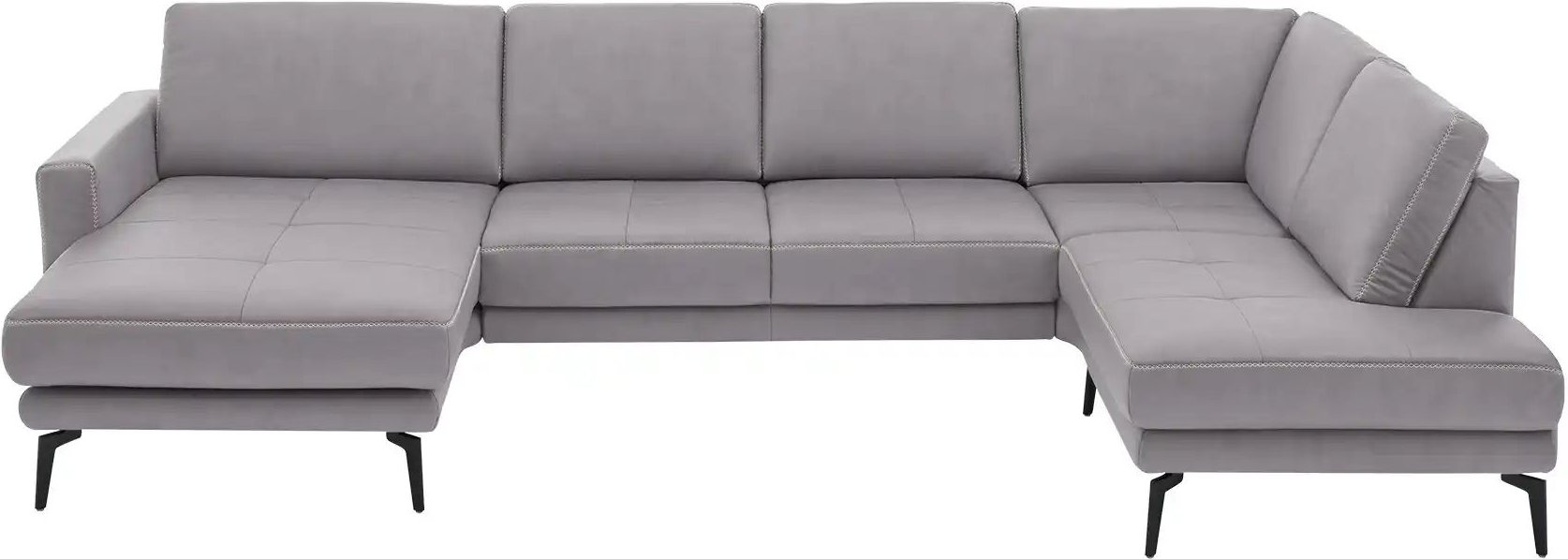 Thumbnail - meinSofa Wohnlandschaft aus Mikrofaser Mike ¦ grau ¦ Maße (cm): B: 327 H: 86 T: 180.0 Polstermöbel > Sofas > Wohnlandsch...