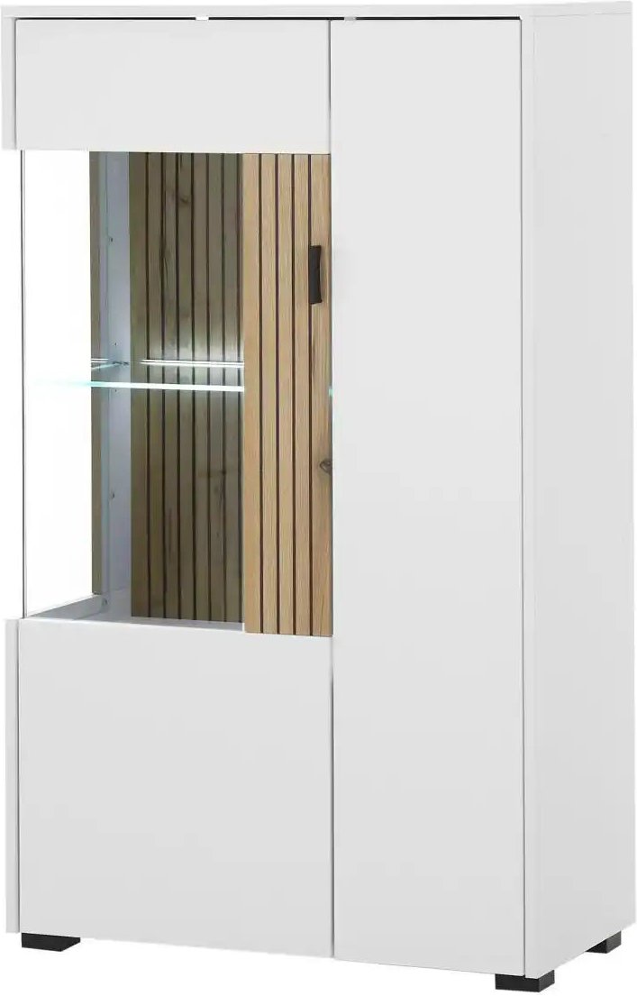 Vitrine Hortuna ¦ weiß ¦ Maße (cm): B: 75 H: 125 T: 38.0 Schränke > Vitrinen - Höffner