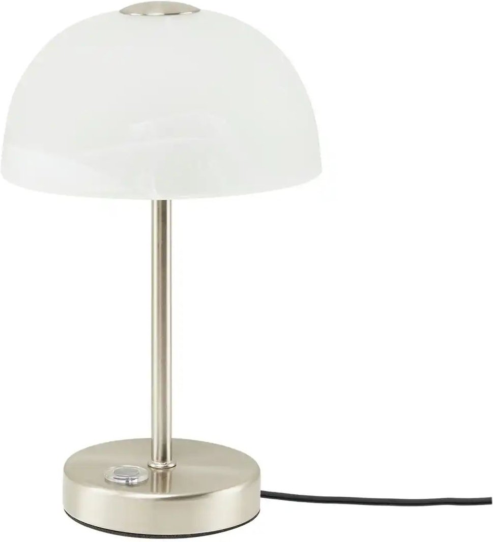 Thumbnail - KHG LED-Tischleuchte 1-flammig Nickel/ Alabasterglas ¦ silber ¦ Maße (cm): H: 28 Ø: 17.5 Lampen & Leuchten > Tischl...