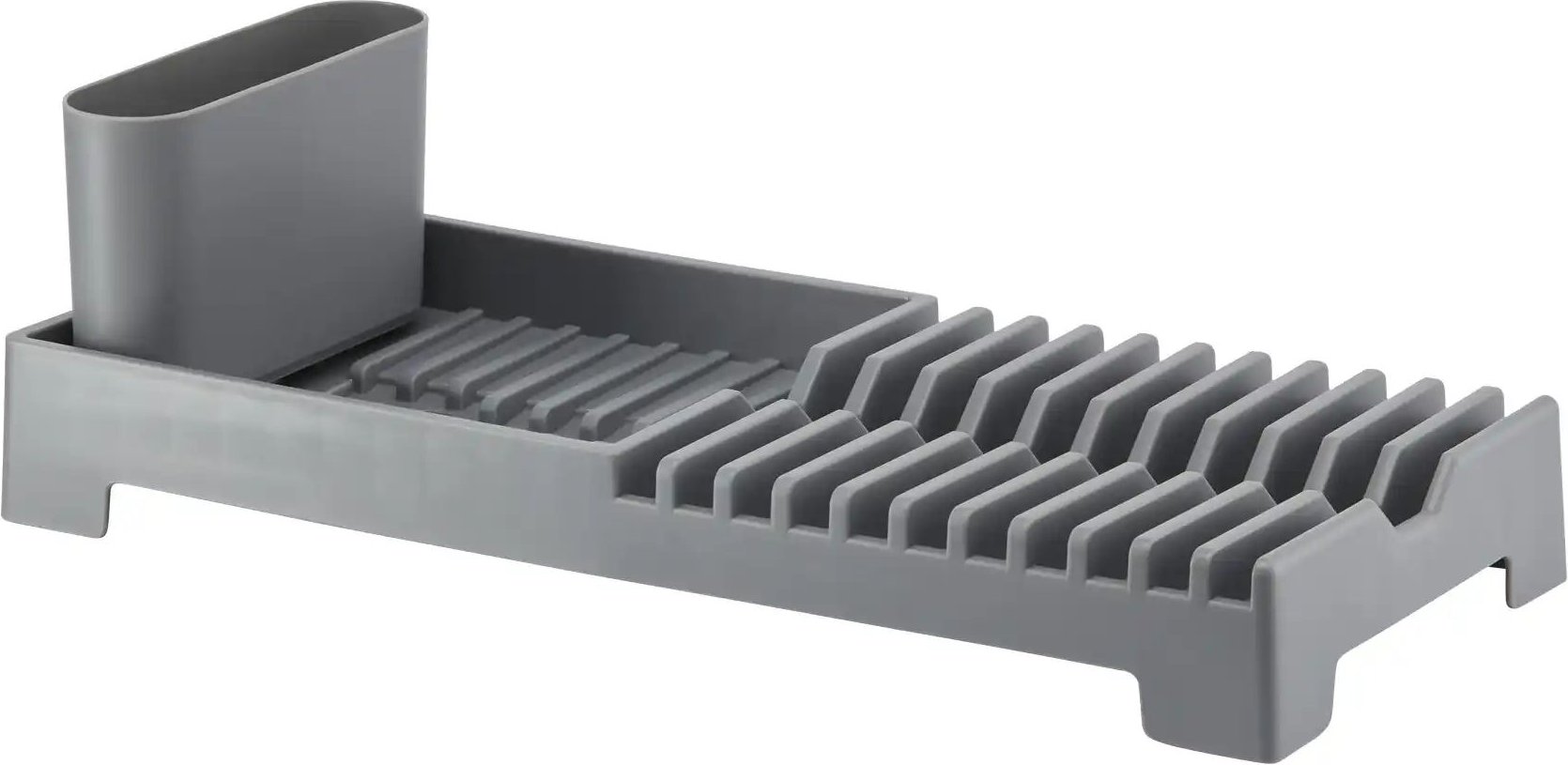 KHG Geschirrabtropfständer ¦ grau ¦ Kunststoff ¦ Maße (cm): B: 19 H: 13,5 Küchenzubehör & Helfer > Besteckkästen & Ges...