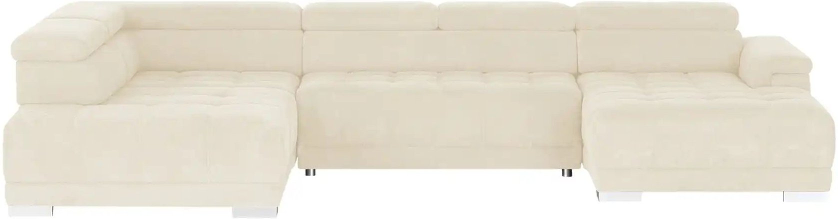 switch Wohnlandschaft aus Mikrofaser Campo ¦ weiß ¦ Maße (cm): B: 374 H: 101 T: 220.0 Polstermöbel > Sofas > Wohnlandsch...