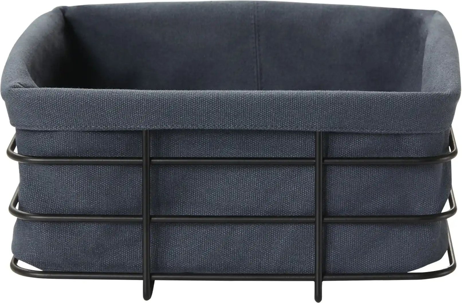 KHG Brotkorb ¦ grau ¦ Edelstahl,Textil ¦ Maße (cm): B: 23 H: 21,5 T: 11.0 Küchenzubehör & Helfer > Brot Aufbewahrung -...