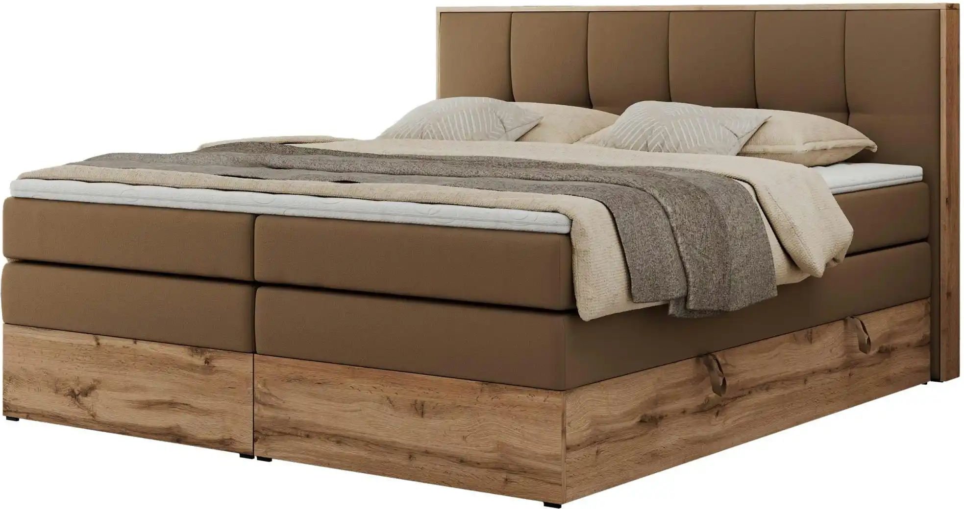 Boxspringbett mit Bettkasten Albero 1 King ¦ braun ¦ Maße (cm): B: 188 H: 113 Betten > Boxspringbetten - Höffner