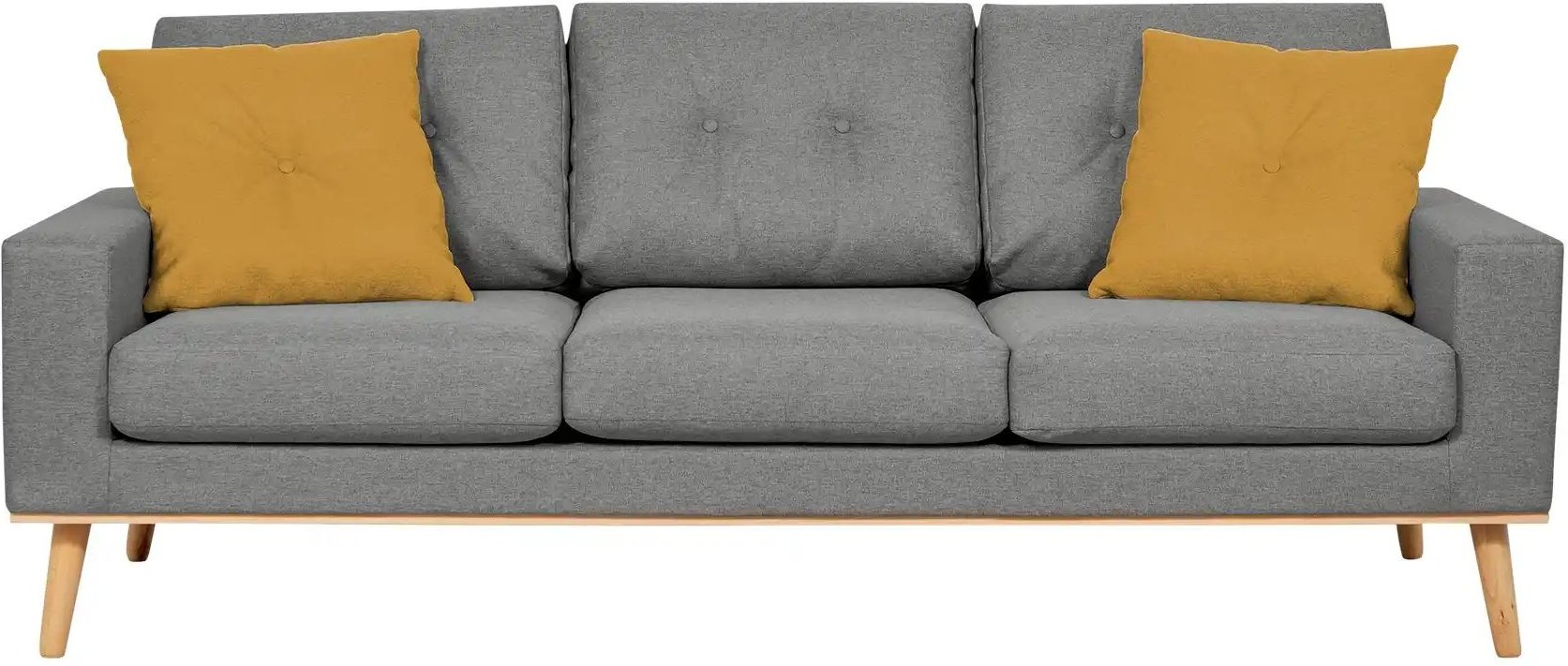Thumbnail - Sofa 3-sitzig Cristy ¦ grau ¦ Maße (cm): B: 211 H: 88 T: 86.0 Polstermöbel > Sofas > 3-Sitzer - Höffner