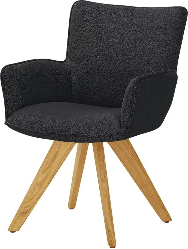 Wohnwert Armlehnstuhl Stella ¦ grau ¦ Maße (cm): B: 61 H: 87 T: 62.0 Stühle > Esszimmerstühle > Esszimmerstühle mit Arm...