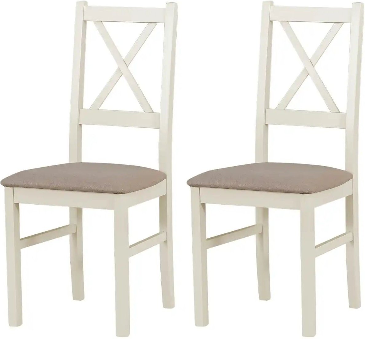 Esszimmerstuhl 2er-Set ¦ creme ¦ Maße (cm): B: 43 H: 94 Stühle > Küchenstühle > Polster Küchenstühle - Höffner