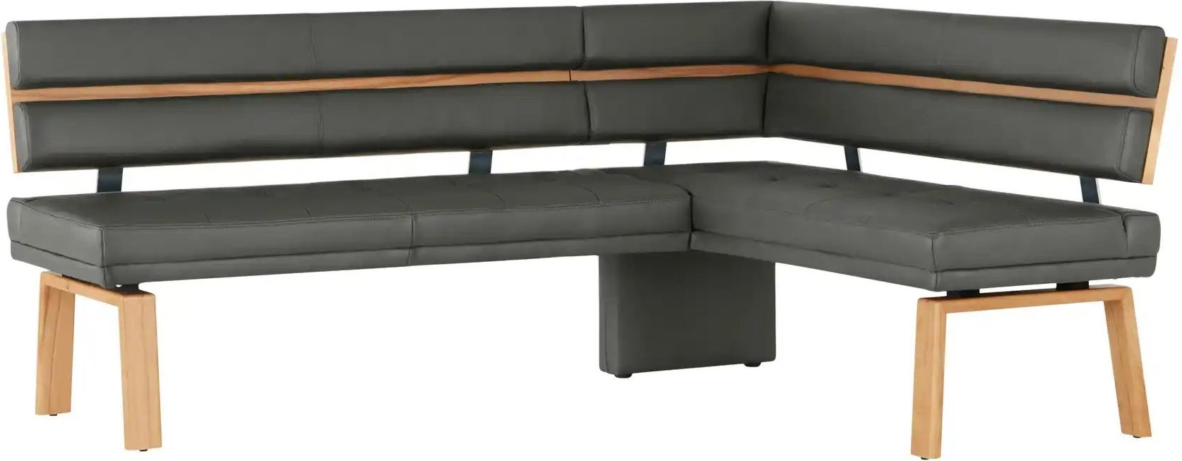 Eckbank Leder Canto III ¦ grau ¦ Maße (cm): B: 203 H: 88 T: 157.0 Bänke > Eckbänke - Höffner