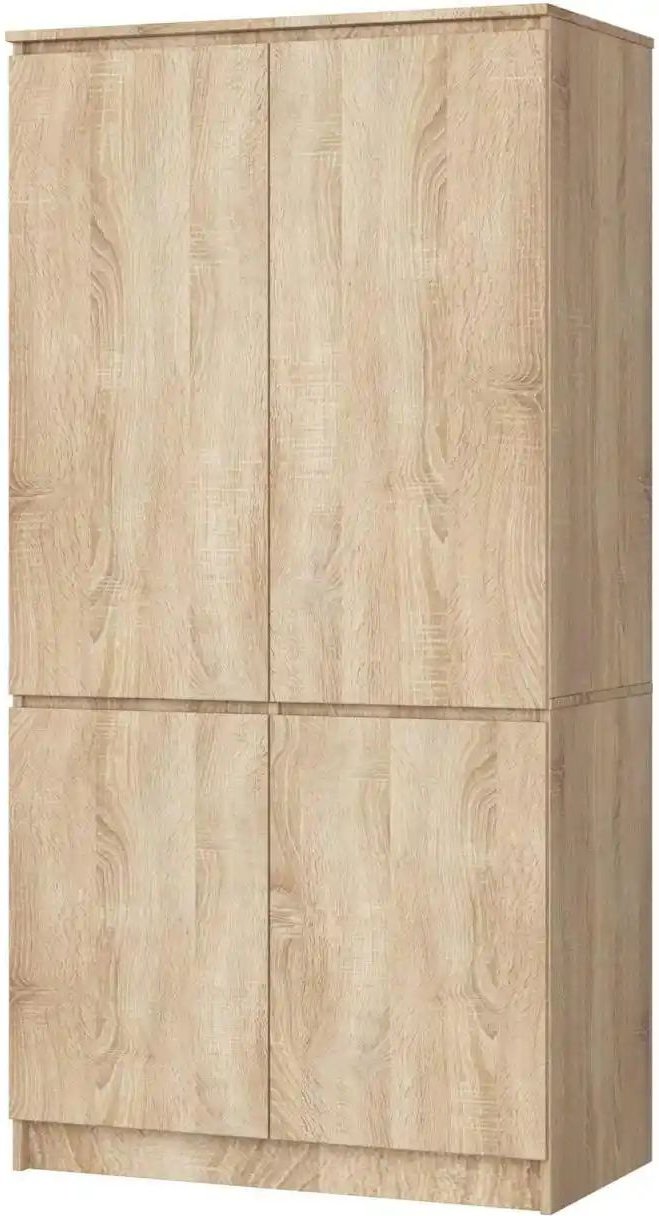 Drehtürenschrank 90 cm breit Valentina ¦ holzfarben ¦ Maße (cm): B: 90 H: 180 Schränke > Kleiderschränke > Drehtürenschr...