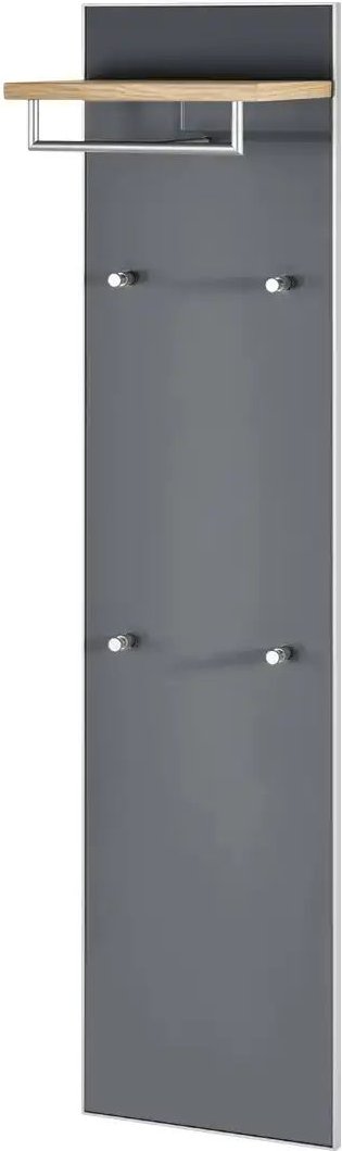 Thumbnail - Garderobenpaneel Duna ¦ grau ¦ Glas,Holzwerkstoff ¦ Maße (cm): B: 42 H: 170 T: 27.0 Garderoben & Kleiderstangen > Wandg...