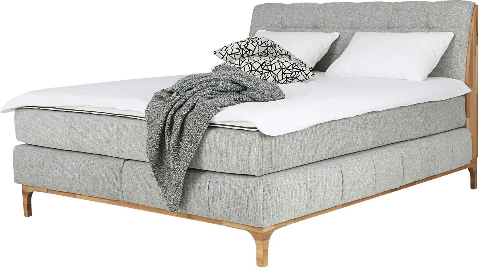 uno Boxspringbett Kaisa ¦ grau ¦ Maße (cm): B: 161 H: 119 Betten > Komfortbetten - Höffner