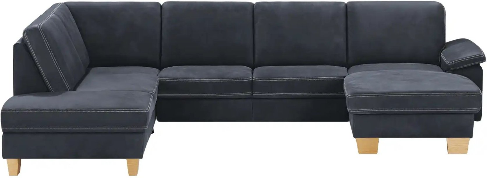 Thumbnail - meinSofa Wohnlandschaft Leder Samu ¦ blau ¦ Maße (cm): B: 316 H: 90 T: 235.0 Polstermöbel > Sofas > Wohnlandschaften - H...