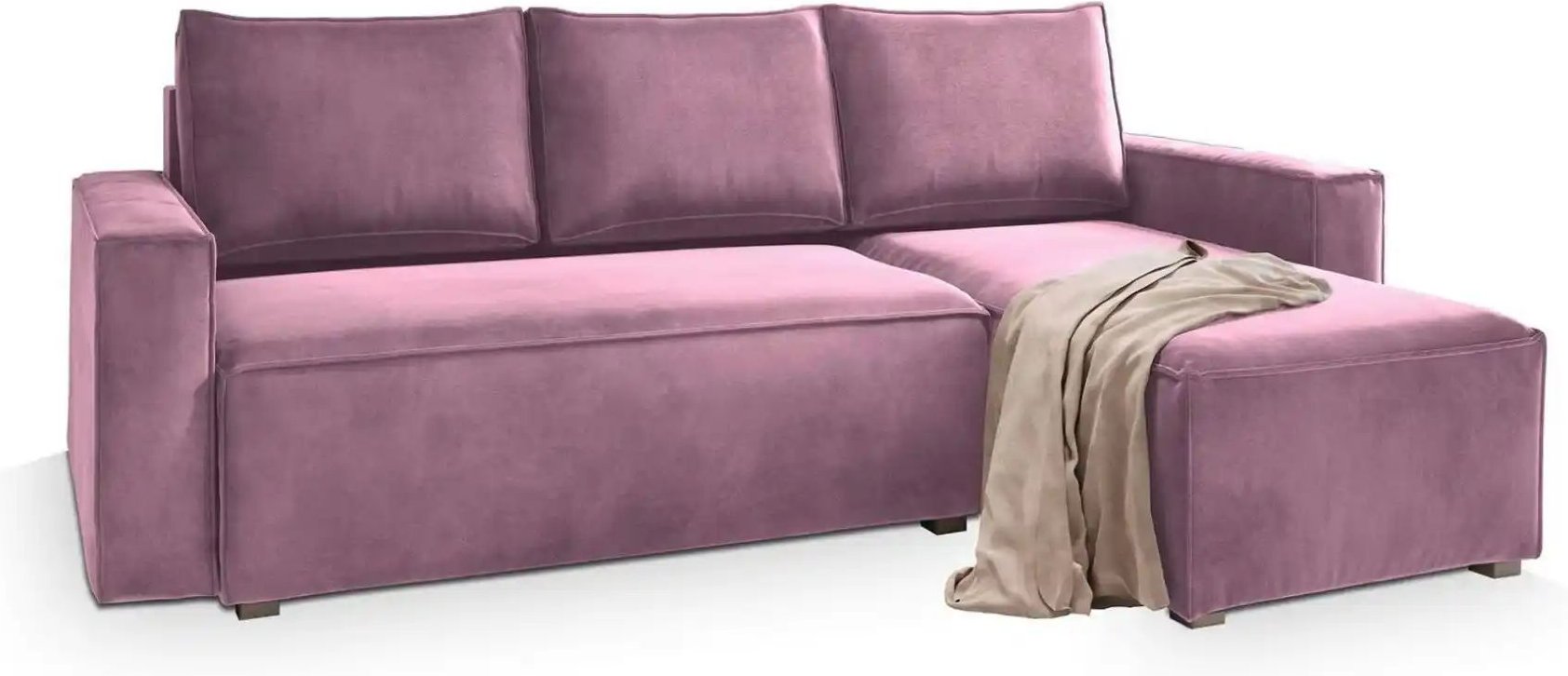 MASSENO Ecksofa mit Schlaffunktion Siles ¦ lila/violett ¦ Maße (cm): B: 230 H: 85 Polstermöbel > Sofas > Ecksofas - Höff...