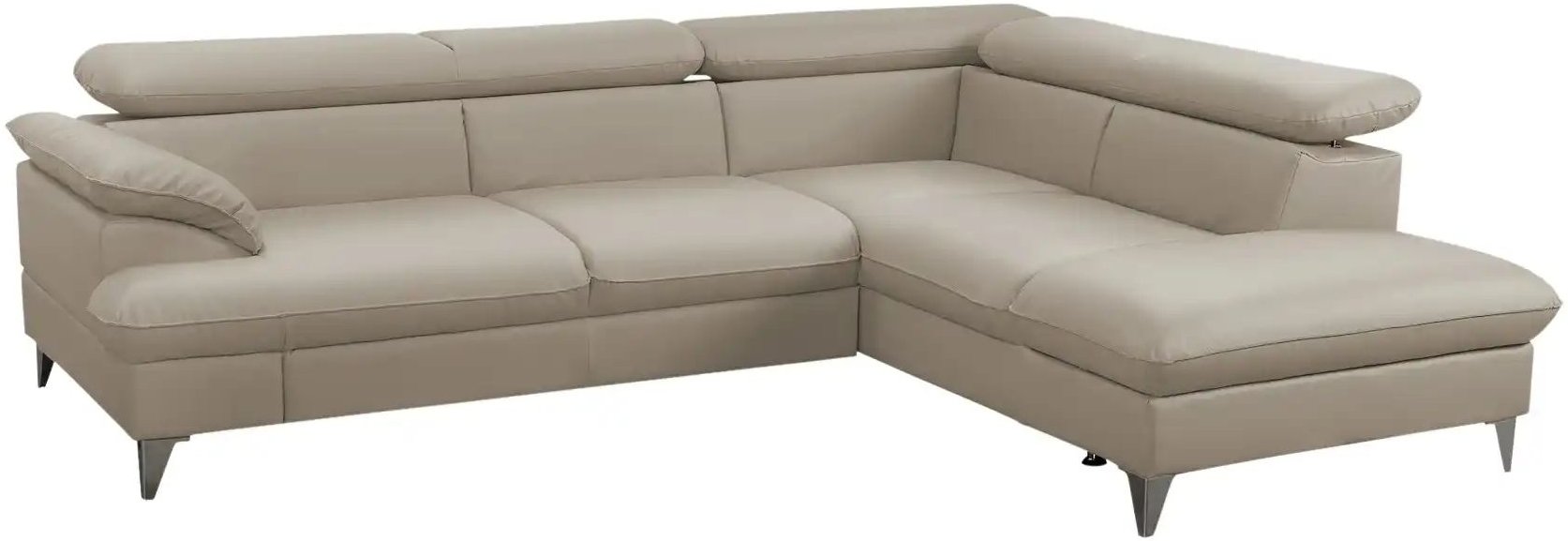 uno Ecksofa aus Kunstleder David ¦ beige ¦ Maße (cm): B: 256 H: 74 T: 208.0 Polstermöbel > Sofas > Ecksofas - Höffner