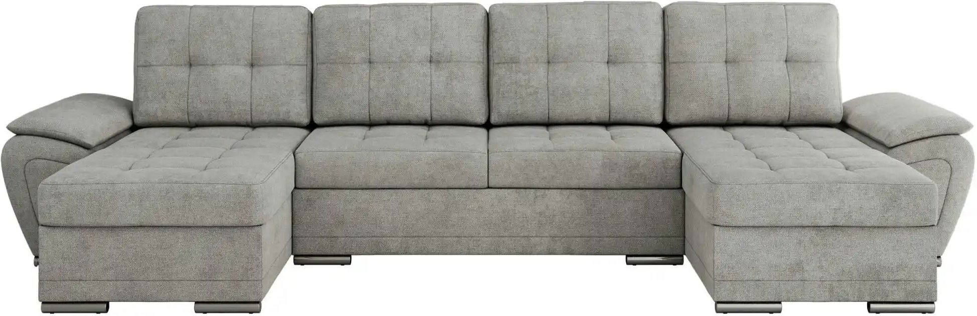 Wohnlandschaft mit Schlaffunktion Umbria ¦ grau ¦ Maße (cm): B: 336 H: 85 Polstermöbel > Sofas > Wohnlandschaften - Höff...