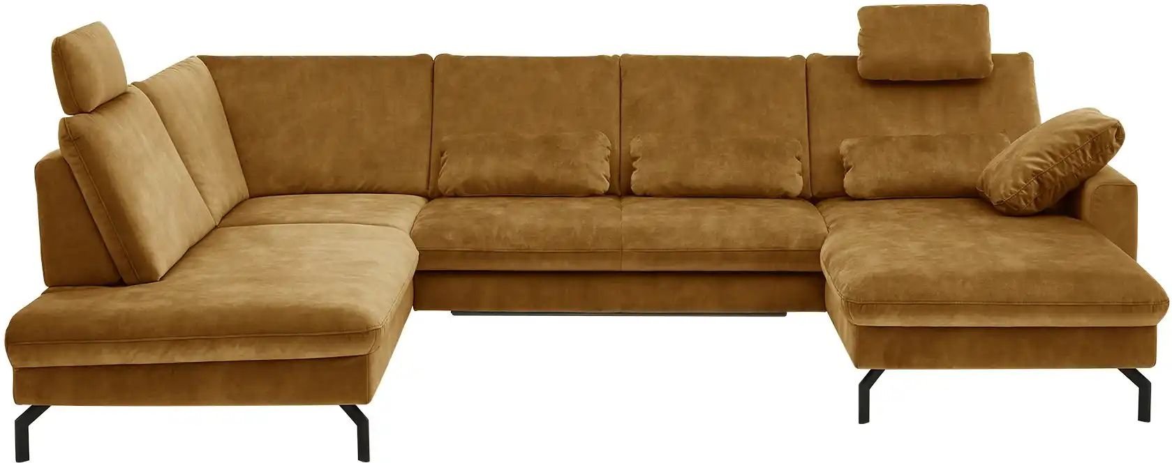 Thumbnail - meinSofa Wohnlandschaft aus Mikrofaser Grace ¦ gold ¦ Maße (cm): B: 332 H: 89 T: 220.0 Polstermöbel > Sofas > Wohnlandsc...