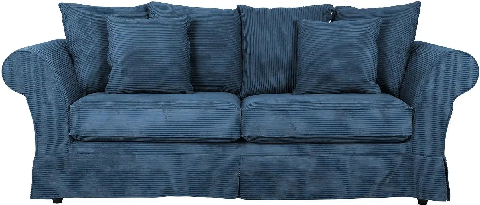 Einzelsofa Olivia ¦ blau ¦ Maße (cm): B: 240 H: 100 T: 98.0 Polstermöbel > Sofas > 3-Sitzer - Höffner