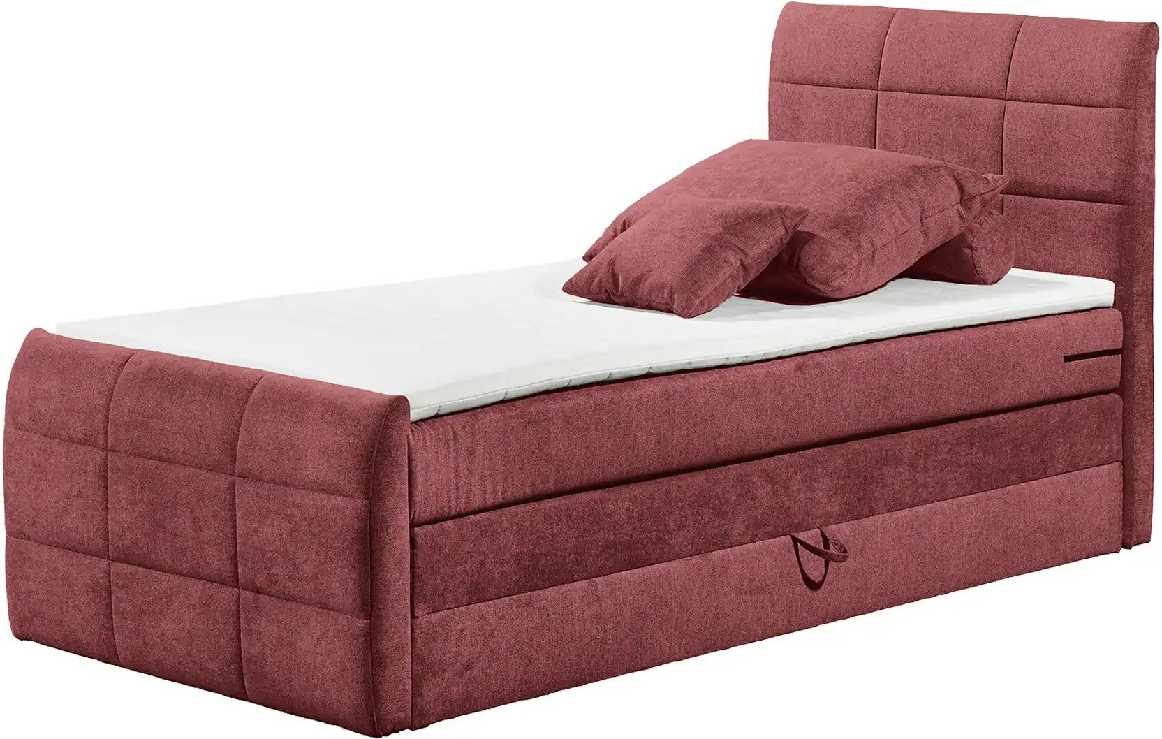 uno Boxspringbett mit Bettkasten Kosmo ¦ rot ¦ Maße (cm): B: 123 H: 113 Betten > Boxspringbetten - Höffner