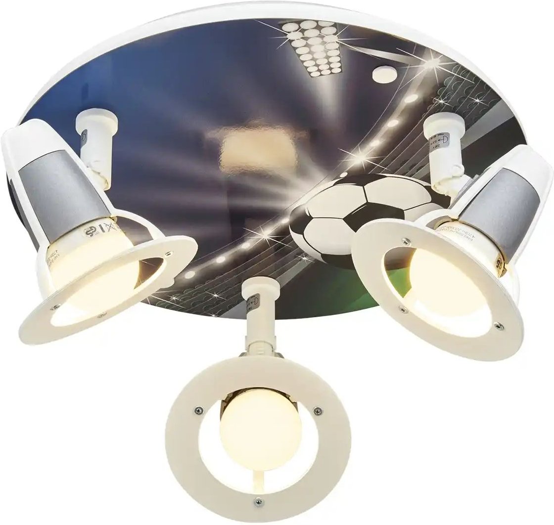 Deckenstrahler Fußball 3-flammig ¦ blau ¦ Maße (cm): B: 30 T: 20.0 Lampen & Leuchten > Deckenleuchten - Höffner