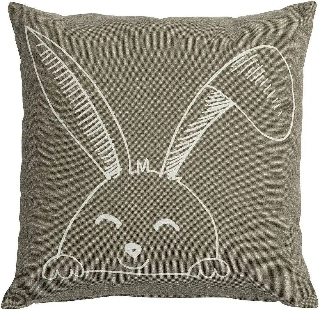 Lifetime Quadratisches Kissen  Happy Rabbit ¦ braun ¦ Maße (cm): H: 45 Dekokissen & Decken > Kissen > Dekokissen - Höffn...