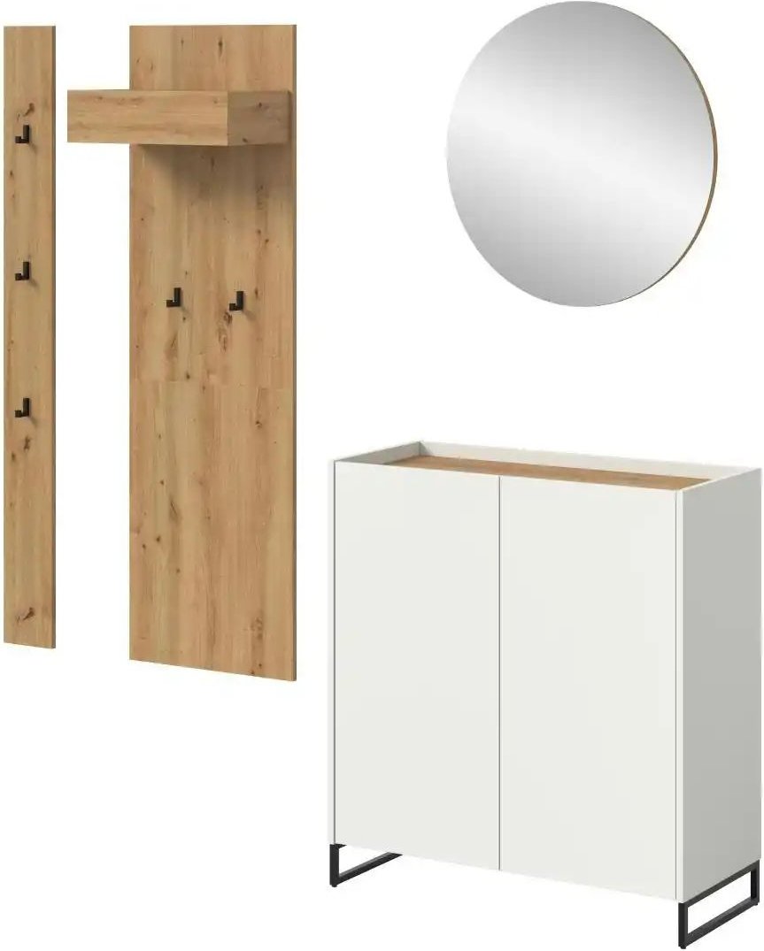 Garderobenkombination ¦ weiß ¦ Maße (cm): B: 197 H: 206 Garderoben & Kleiderstangen > Garderobensysteme - Höffner