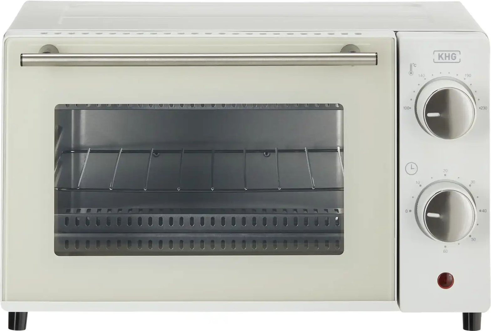 KHG Minibackofen MBO-10W ¦ weiß ¦ Metall lackiert,Glas ¦ Maße (cm): B: 36,5 H: 22 T: 27.0 Elektrokleingeräte > Backen -...