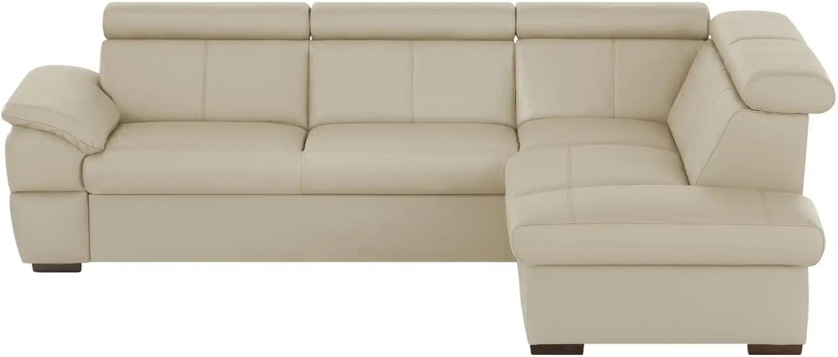 uno Ecksofa aus Echtleder Town ¦ grau ¦ Maße (cm): B: 264 H: 76 T: 210.0 Polstermöbel > Sofas > Ecksofas - Höffner