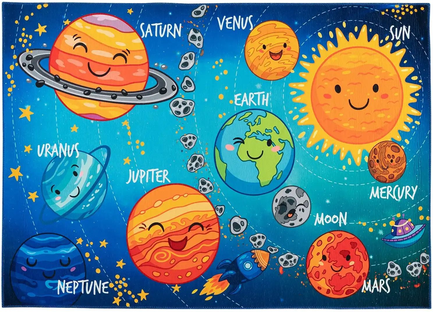 Kinderteppich Solarsystem ¦ mehrfarbig ¦ Synthetische Fasern ¦ Maße (cm): B: 120 Teppiche > Kinderteppiche - Höffner