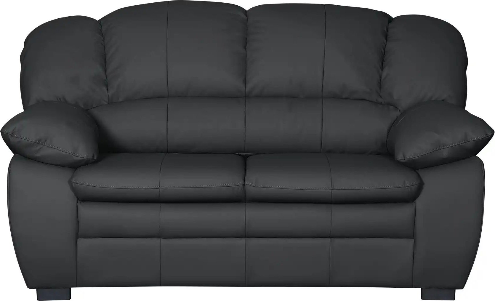 uno Ledersofa aus Echtleder Casino ¦ schwarz ¦ Maße (cm): B: 159 H: 88 T: 92.0 Polstermöbel > Sofas > 2-Sitzer - Höffner