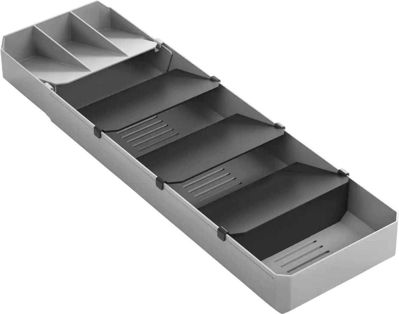 Besteck-Organizer Uni Fit ¦ grau ¦ Kunststoff ¦ Maße (cm): B: 15 H: 6 Küchenzubehör & Helfer > Besteckkästen & Geschirr...