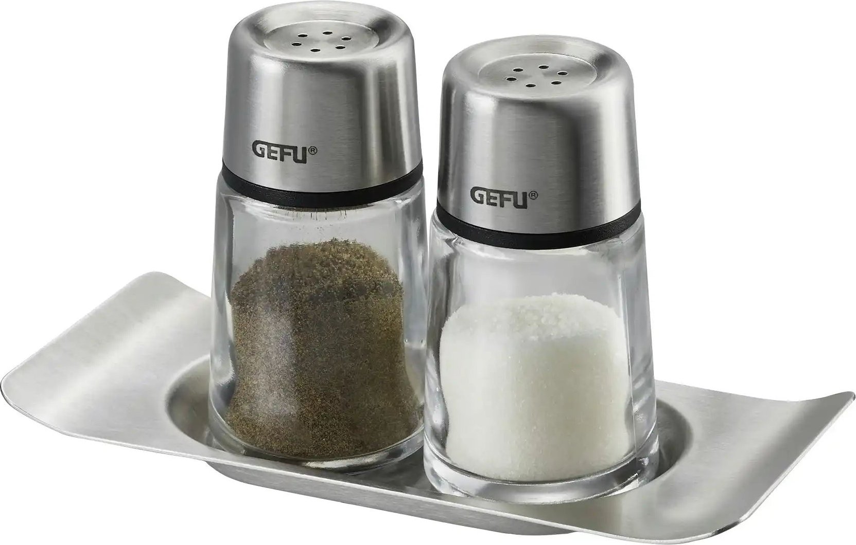 Thumbnail - Gefu Salz- und Pfefferstreuer Set BRUNCH ¦ silber ¦ Glas,Edelstahl ¦ Maße (cm): B: 5,3 H: 6,9 Küchenzubehör & Helfer > ...