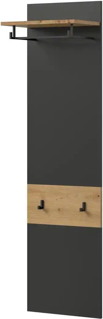 Garderobenpaneel ¦ grau ¦ Holzwerkstoff ¦ Maße (cm): B: 45 H: 165 Garderoben & Kleiderstangen > Wandgarderoben - Höffn...