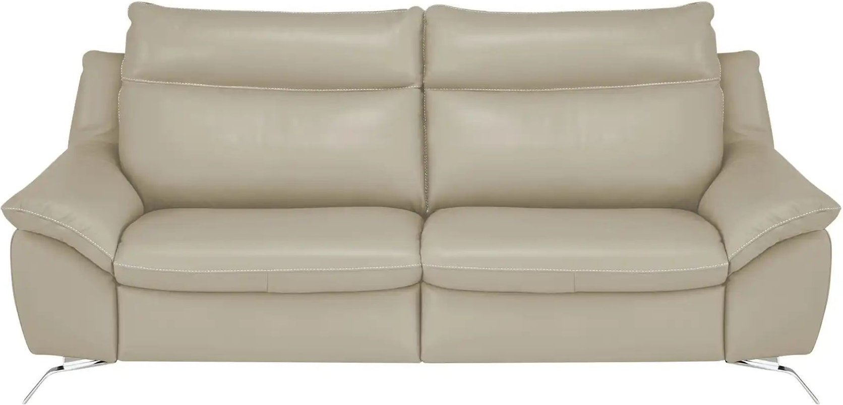 Natuzzi Editions Sofa aus Echtleder Orlando ¦ beige ¦ Maße (cm): B: 219 H: 94 T: 95.0 Polstermöbel > Sofas > 3-Sitzer - ...
