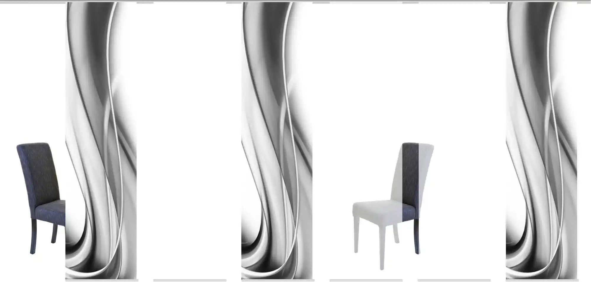 HOME Wohnideen Schiebevorhang 3er-Set ¦ grau ¦ Maße (cm): B: 60 Gardinen & Rollos > Gardinen & Vorhänge > Schiebegardi...